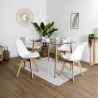 Chaise scandinave avec assise rembourrée (Lot de 2)