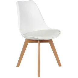 Chaise scandinave avec assise rembourrée (Lot de 2)