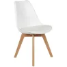Chaise scandinave avec assise rembourrée (Lot de 2)