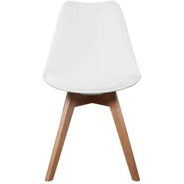 Chaise scandinave avec assise rembourrée (Lot de 2)