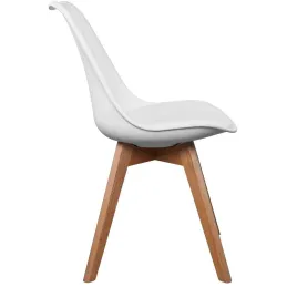 Chaise scandinave avec assise rembourrée (Lot de 2)