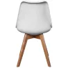 Chaise scandinave avec assise rembourrée (Lot de 2)