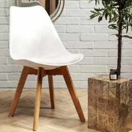 Chaise scandinave avec assise rembourrée (Lot de 2)