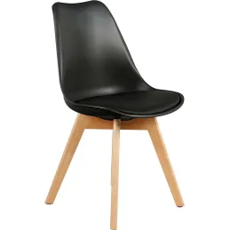 Chaise scandinave avec assise rembourrée (Lot de 2)