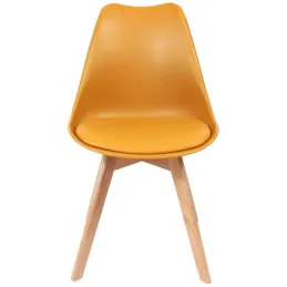 Chaise scandinave avec assise rembourrée (Lot de 2)