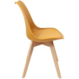 Chaise scandinave avec assise rembourrée (Lot de 2)