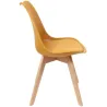 Chaise scandinave avec assise rembourrée (Lot de 2)