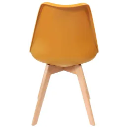 Chaise scandinave avec assise rembourrée (Lot de 2)
