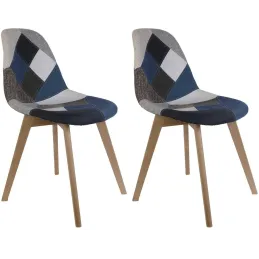 Chaise scandinave Patchwork (Lot de 2)