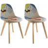 Chaise scandinave Patchwork (Lot de 2)