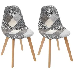 Chaise scandinave Patchwork (Lot de 2)