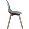 Chaise scandinave en hëtre et polypropylène (Lot de 2)