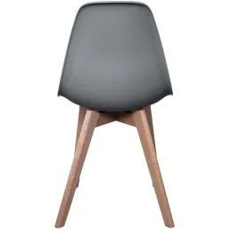 Chaise scandinave en hëtre et polypropylène (Lot de 2)