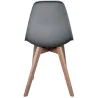 Chaise scandinave en hëtre et polypropylène (Lot de 2)