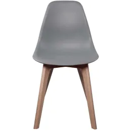 Chaise scandinave en hëtre et polypropylène (Lot de 2)