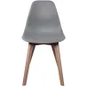 Chaise scandinave en hëtre et polypropylène (Lot de 2)
