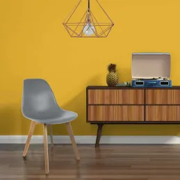 Chaise scandinave en hëtre et polypropylène (Lot de 2)