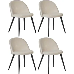 Chaise en velours avec pieds en acier Velvet