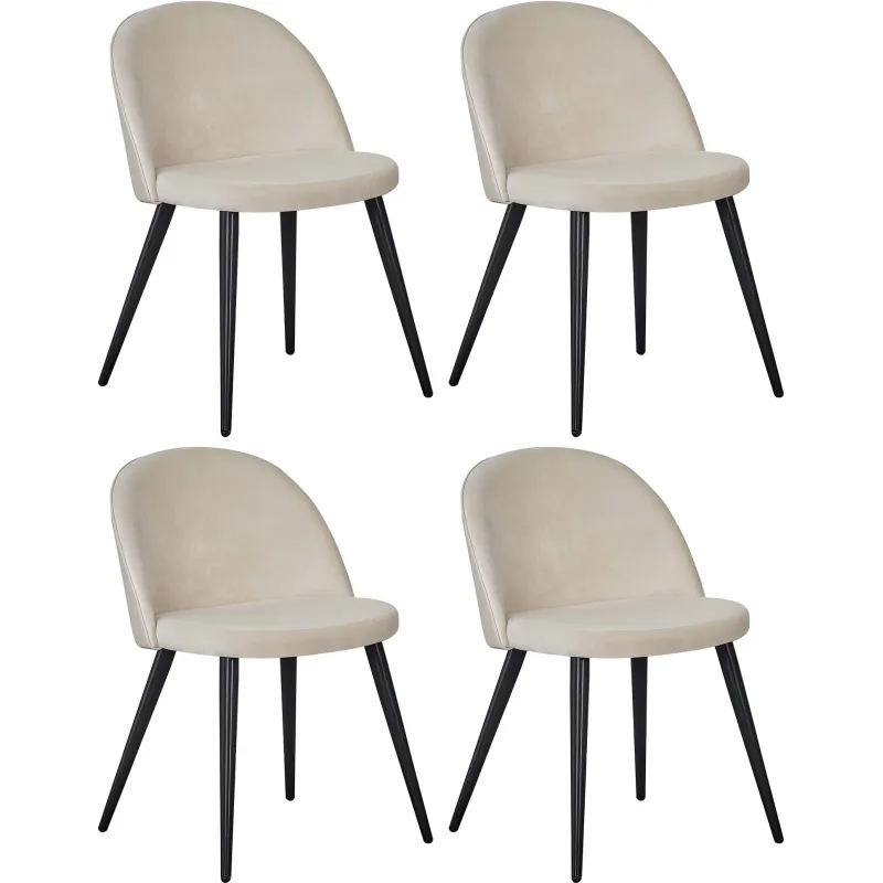Chaise en velours avec pieds en acier Velvet