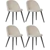 Chaise en velours avec pieds en acier Velvet