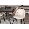 Chaise en velours avec pieds en acier Velvet