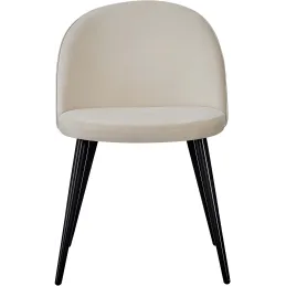 Chaise en velours avec pieds en acier Velvet