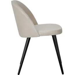 Chaise en velours avec pieds en acier Velvet