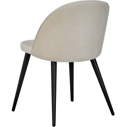 Chaise en velours avec pieds en acier Velvet