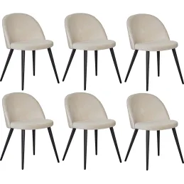 Chaise en velours avec pieds en acier Velvet