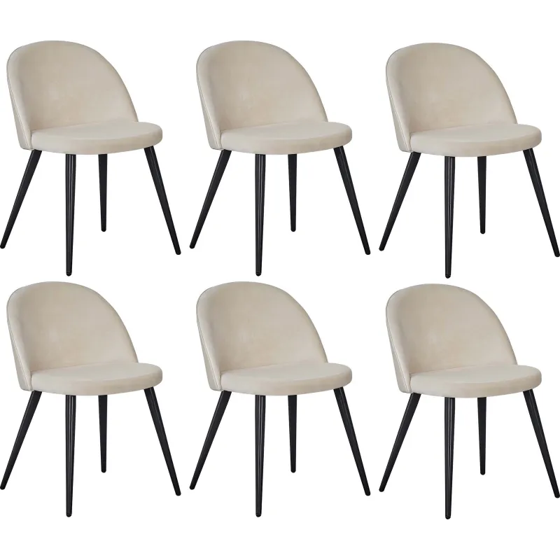 Chaise en velours avec pieds en acier Velvet