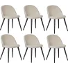 Chaise en velours avec pieds en acier Velvet