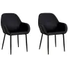 Fauteuil en velours cotelé Giulia (Lot de 2)