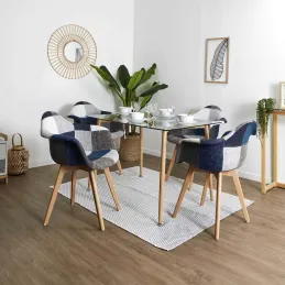 Fauteuil scandinave Patchwork (Lot de 2)