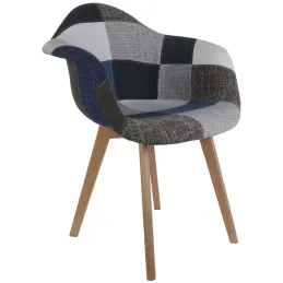 Fauteuil scandinave Patchwork (Lot de 2)