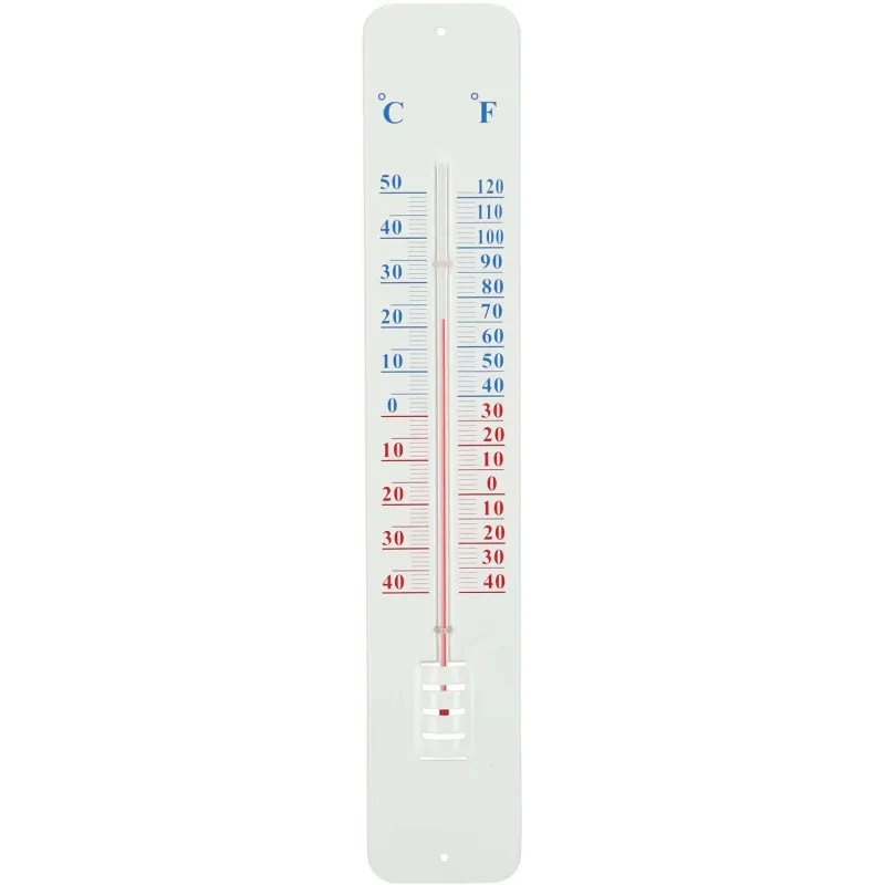 Thermomètre extérieur sur plaque métal 45cm