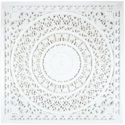 Décoration murale moulure en médium blanc