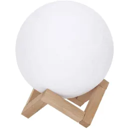 Lampe ronde avec support en bois Lune
