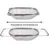 Passoire en acier à poignées extensibles