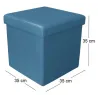 Pouf coffre pliable Oxford