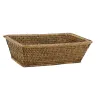Corbeille rectangulaire en rotin antique