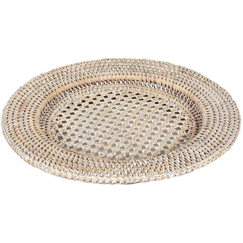 Dessous d'assiette en rotin et cannage