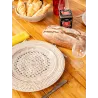 Dessous d'assiette en rotin et cannage