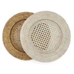 Dessous d'assiette en rotin et cannage