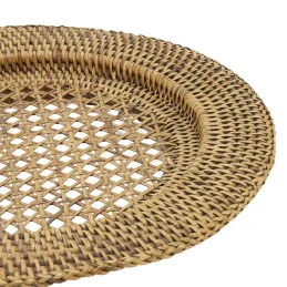 Dessous d'assiette en rotin et cannage
