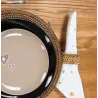 Dessous d'assiette en rotin et cannage