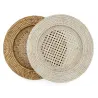 Dessous d'assiette en rotin et cannage