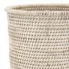 Cache-pot en rotin patiné blanc (lot de 4)