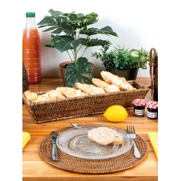 Corbeille banneton rotin antique