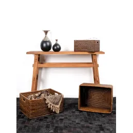 Corbeilles de rangement en rotin (Lot de 2)