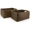 Corbeilles de rangement en rotin (Lot de 2)